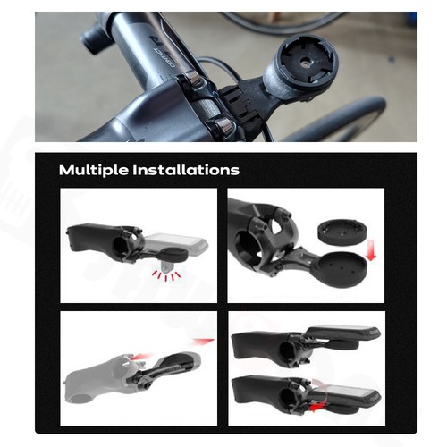 Soporte de computadora para manillar de bicicleta para Garmin Wahoo Giant GoPro con montaje de luz - Imagen 11 de 12