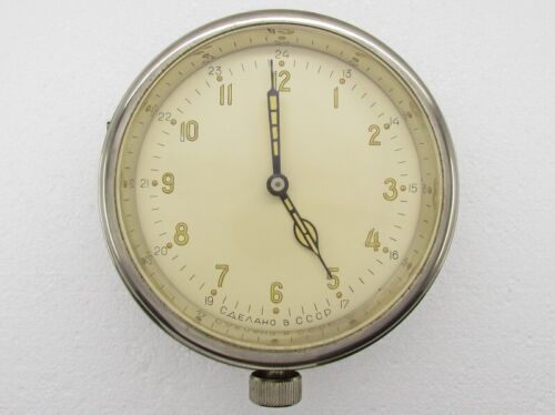 Vostok 8 Days Vintage 1953 USSR Russian Navy Boat & Ship Submarine Cabin Clock - Imagen 1 de 15