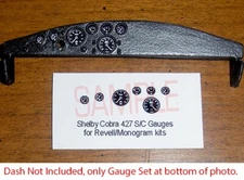 SHELBY COBRA 427 S/C RACING VERSION GAUGE FACES - 1/24 REVELL MONOGRAM —PLS READ