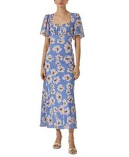 Astr the Label Women's Tie-Back Flutter-Sleeve Long Midi Dress Size M NEW