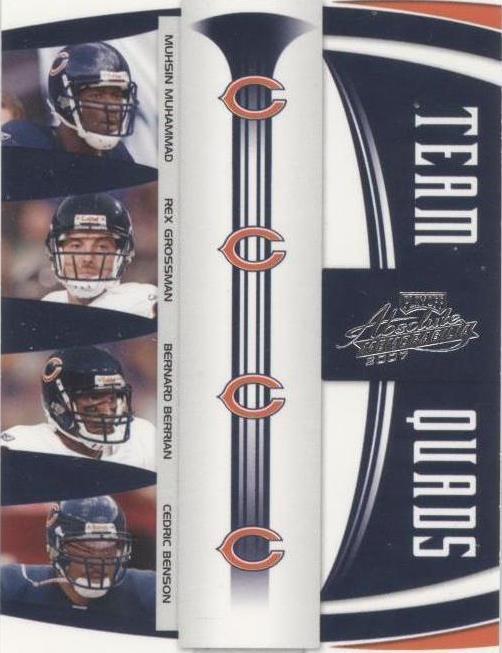 2007 Playoff Absolute Memorabilia Bernard Berrian Cedric Benson Muhsin Muhammad #TQ-2 - 1 of 2