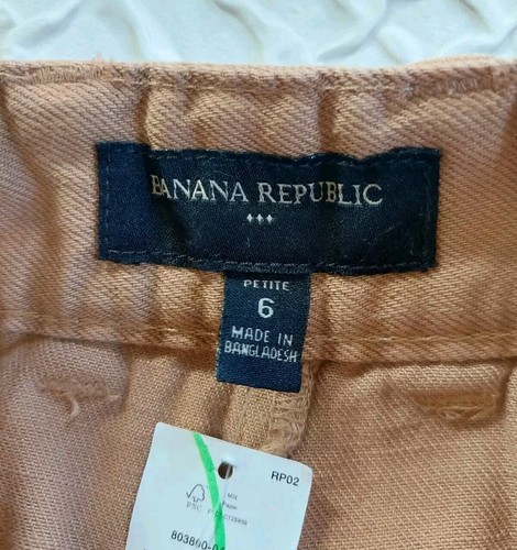 Banana Republic Baggy Pants Capri Womens Beige/Tan Size 6 Petite NWT - Picture 10 of 13