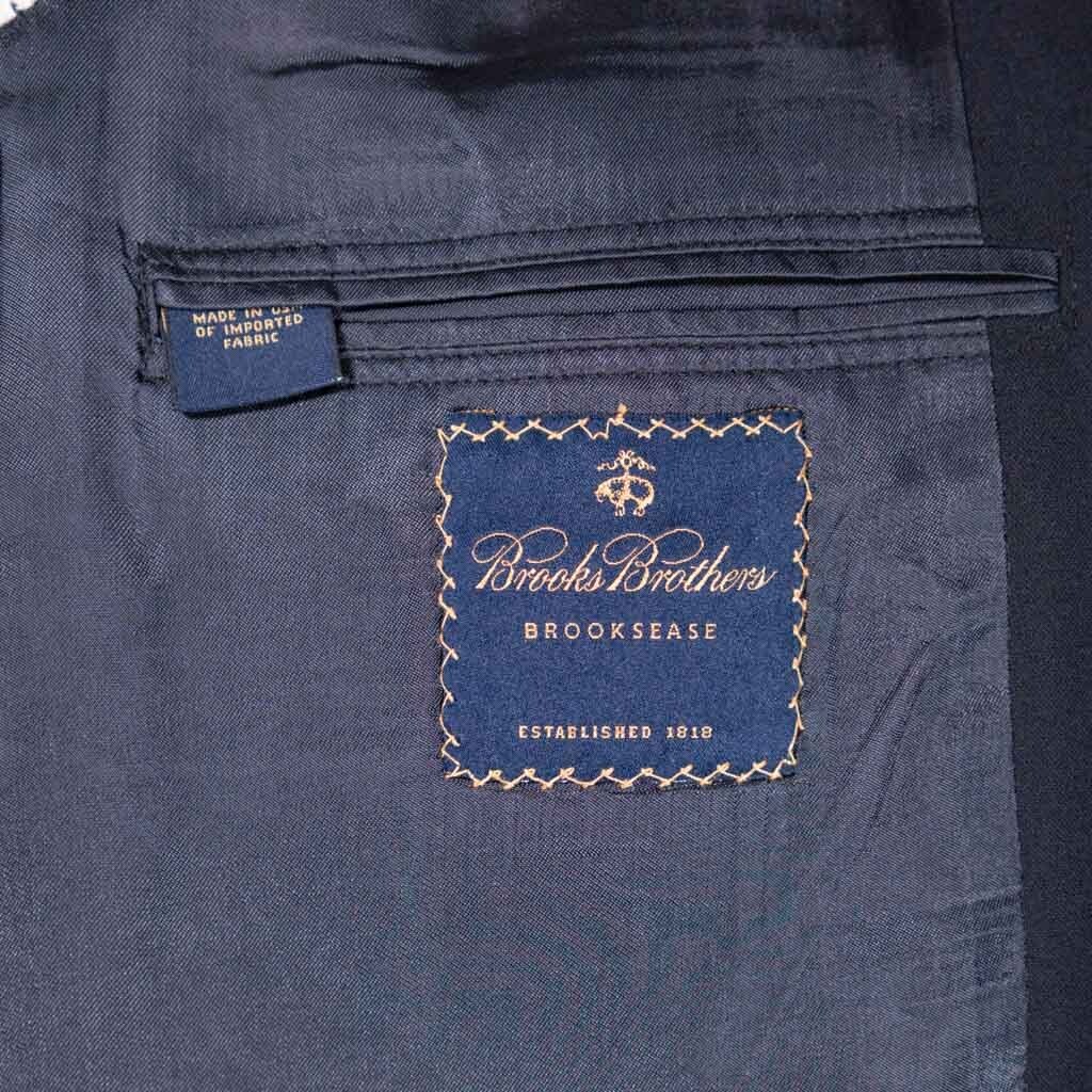 Brooks Brothers Mens Blazer Navy Blue 100% Wool Brooksease Jacket