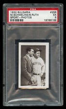 1932 Bulgaria Babe Ruth / Max Schmelling PSA 5 EX #256 New York Yankees
