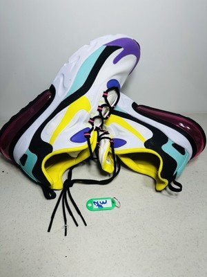 NIKE AIR MAX 270 REACT WHITE-DYNAMIC YELLOW-BLACK SZ 11.5  [AO4971-101]