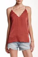 Free People 123757 Scallop Satin Burnt Earth Red Camisole Top Size S on sale Free People 123757 Scallop Satin Burnt Earth Red Camisole Top Size S on sale