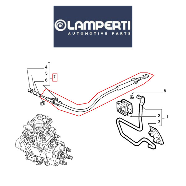 Kabel Steuerung Beschleuniger Lancia Dedra Lamperti FüR 7671848-image
