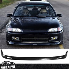 For 92-95 Honda Civic Bys Style Front Bumper Lip Unpainted Black Pu
