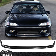 For 92-95 Honda Civic BYS Style Front Bumper Lip Unpainted Black PU