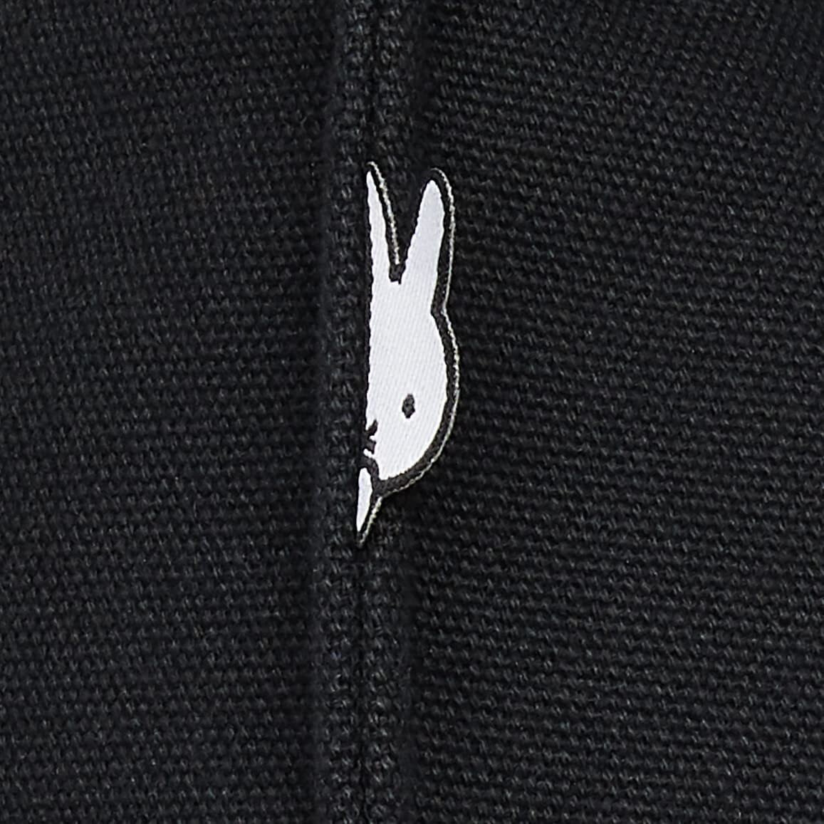 Cute Miffy Tote Bag Cotton 2Way Shoulder Bag Handbag Black Simple