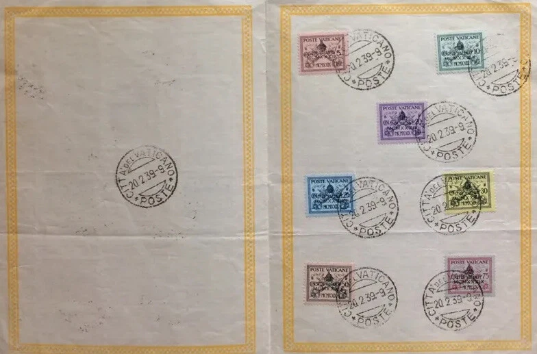 BroadviewStamps Vatican #61-67 First day issue folder.  Uncommon! - Image 3 of 4