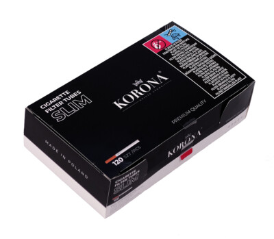 50 Boxen (6000x) Korona Slim Filterhülsen 6,8mm Slimfilter Tubes