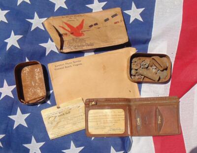 Photo Archive of Marion Russell Maycumber US Marine w/ Battlefield Recovered