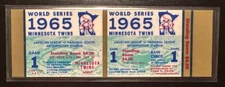 Minnesota Twins 1965 World Series Game 1 REPLICA ticket vs Los Angeles Dodgers