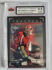 Roberto Luongo 1998-99 Double Diamond Rookie Hockey Card 741/2000 KSA Graded 9.5