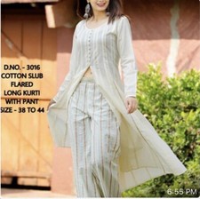 Cotton kurtis With Pant for women