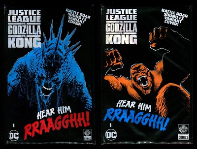 Justice League vs Godzilla vs Kong Variant Comic #1 Battle Roar Sound FX Lot Set