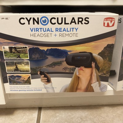 Cynoculars 3D Movie Virtual Reality Headset Wireless Gaming Remote As Seen On TV