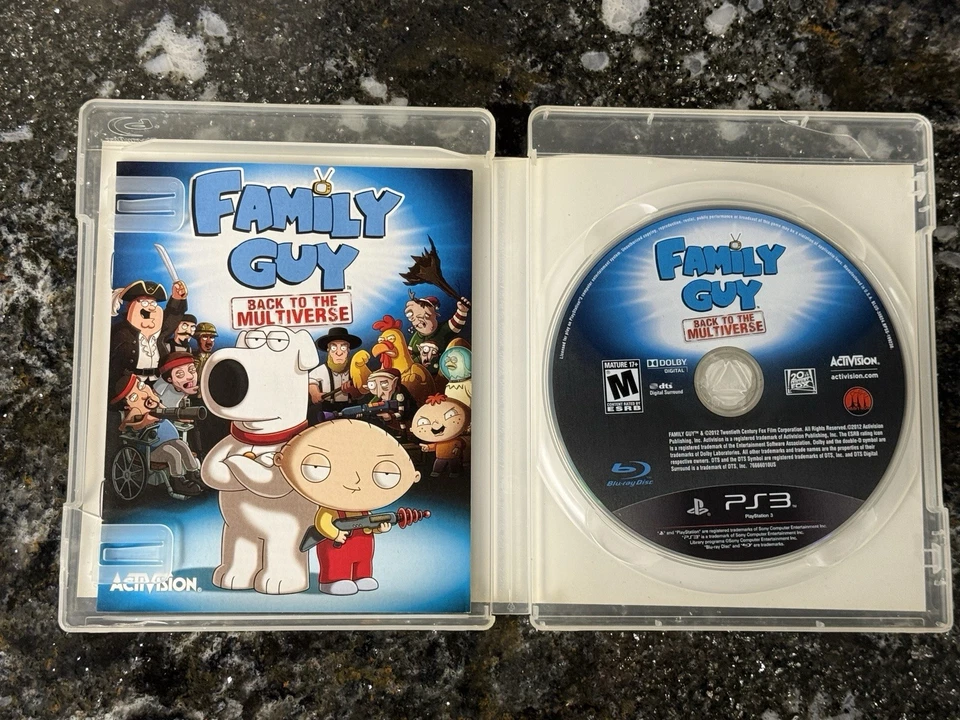 Family Guy: Back to the Multiverse (Sony PlayStation 3, 2012) COMPLETE CIB NICE! - Image 2 of 4