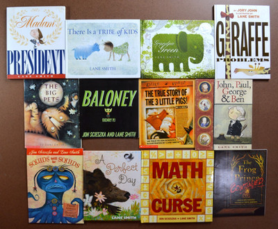 Lot of 12 Picture Books by Lane Smith Math Curse Science Verse 3 Little Pigs L6