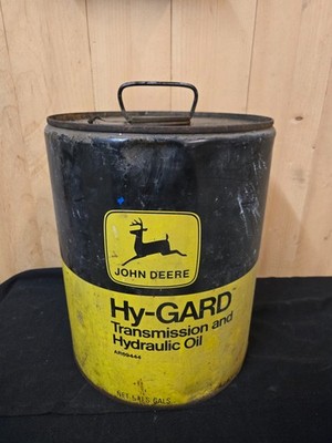 Yellow Black Vintage John Deere 5 Gal Hy-Gard Transmission
