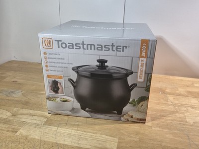 Toastmaster 4 Qt Cauldron Slow Cooker Black Crock Pot Halloween Spooky Witch NIB