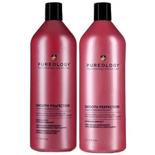 PUREOLOGY Smooth Perfection Shampoo and Conditioner Liter Duo - 33.8 Oz. EACH