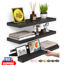 Floating Shelves for Wall, Wall Mounted Rustic Wood Shelves for Bathroom