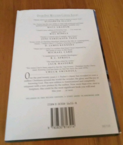 Knowing God J. I. Packer (1993 20th Anniversary HC/DJ Edition Unmarked) FREE SH - Picture 2 of 4
