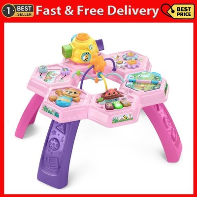 V Tech Buzz and Learn Activity Table with Seven Interactive Play Zones New Gift