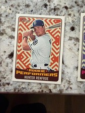 2017 TOPPS HERITAGE HIGH ROOKIE PERFORMERS CARD PADRES HUNTER RENFROE #RP-HR. rookie card picture