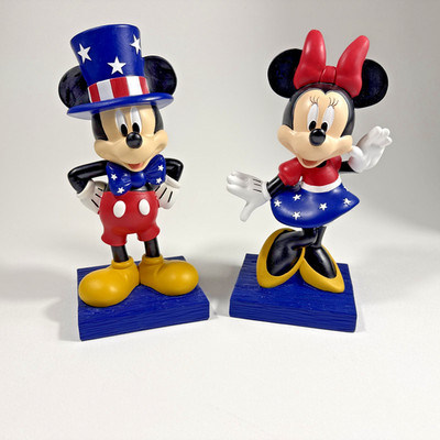 Adorable Patriotic Mickey & Minnie Mouse Decor Set New USA Theme