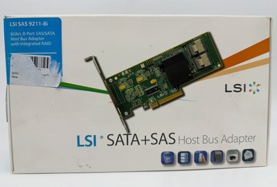 LSI LSI00194 SAS 8-Port PCI-E Raid Controller Card (9211-8i) BRAND NEW