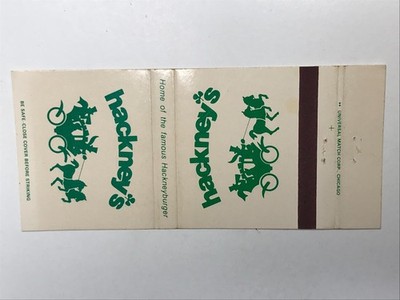 AZ218 Matchbook Cover Hackney's Restaurant and Bar Glenview Illinois IL