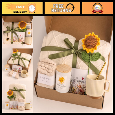 Sunshine Sunflower Care Package - Unique Gift Basket for Women, Best Friend Birt