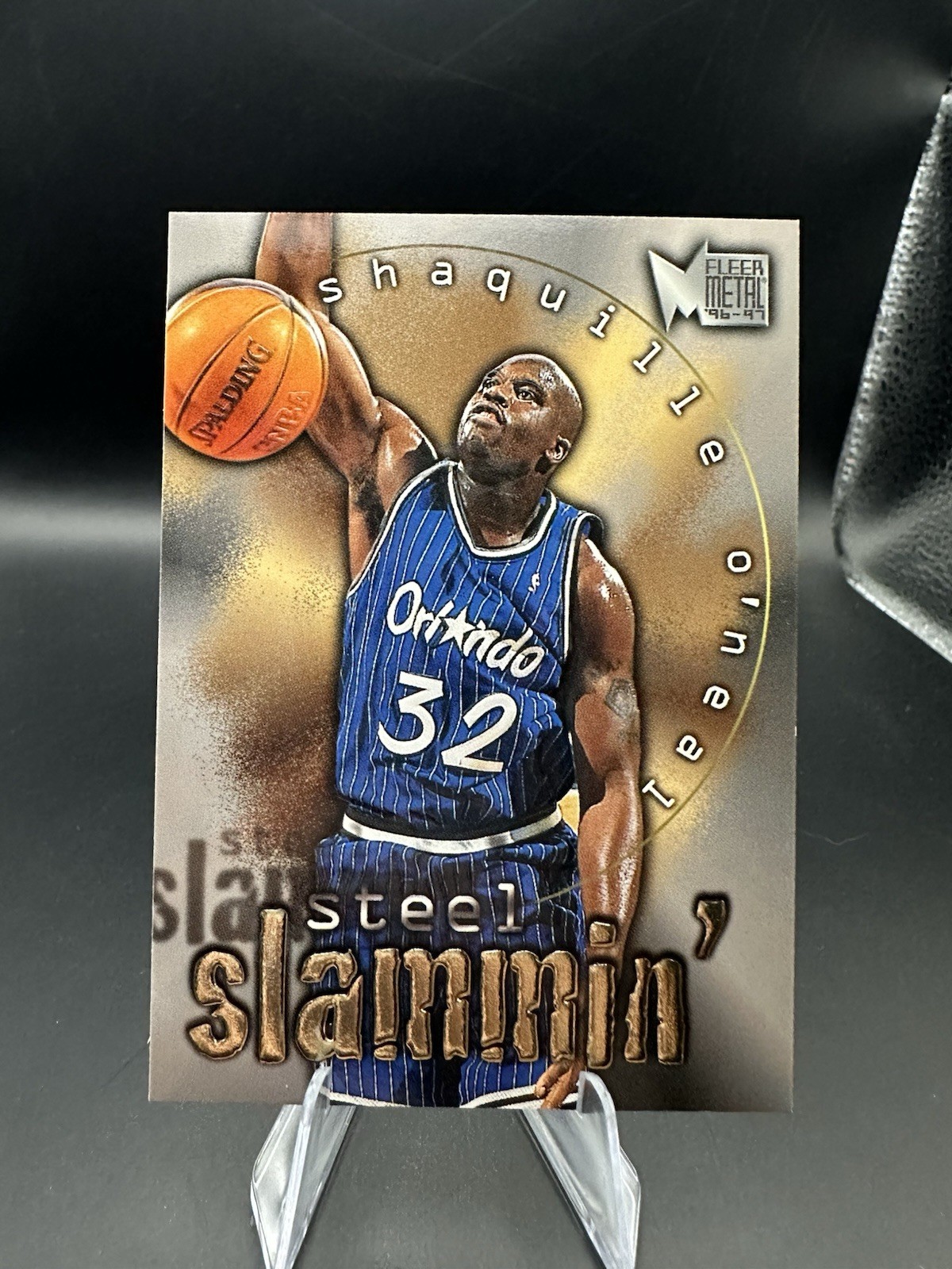 1996-97 Fleer Metal Steel Slammin' Shaquille O'Neal #8 HOF