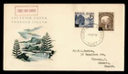 DR WHO 1958 NORFOLK ISLAND FDC OVPT COMBO WSC CACHET TO CANADA M71478