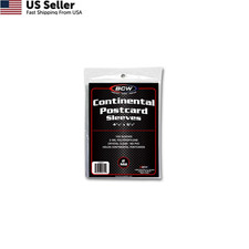 BCW Continental Postcard Sleeves, Photos Sleeves Exterior Dimensions: Clear