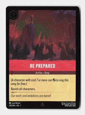 Be Prepared Cold Foil 1 128/204 Lorcana TCG NM