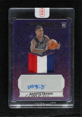 2023 Obsidian Electric Etch Purple Flood 32/49 Marcus Sasser Rookie Auto RC 9l4