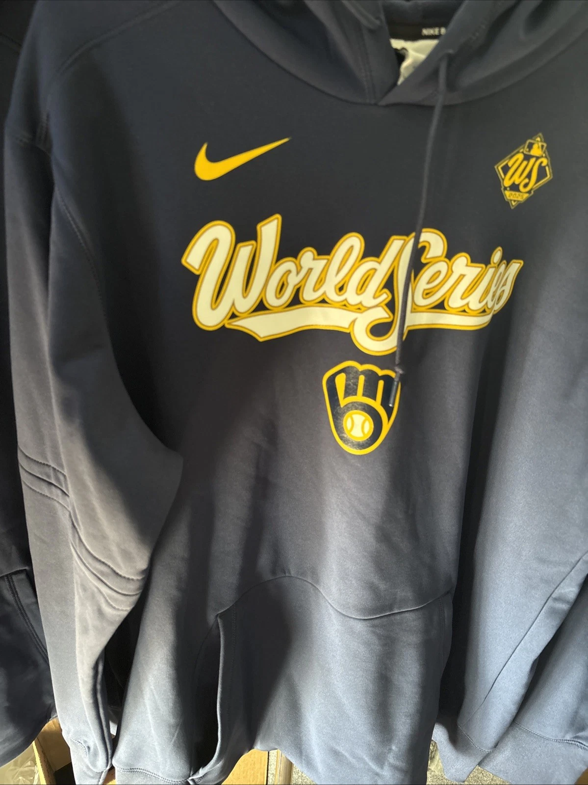 Nike Baseball Milwaukee Brewers Therma-Fit Hoodie L Black