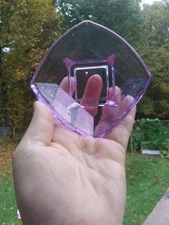 Fire And Light Recycled Neodymium Alexandrite Glass Lavender Trinket cache Dish