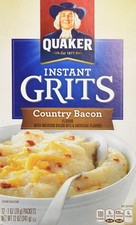 Quaker Country Bacon Flavor Instant Grits, 12 Count Pack of 1
