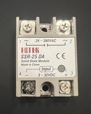 SSR-25DA Solid State Relay Module 25A/250V DC 3-32V Input AC 24-380V Output