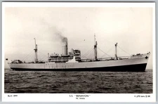 Vtg RPPC Postcard S.S Benavon Ocean Voyage 11,270 Tons D.W 1940s