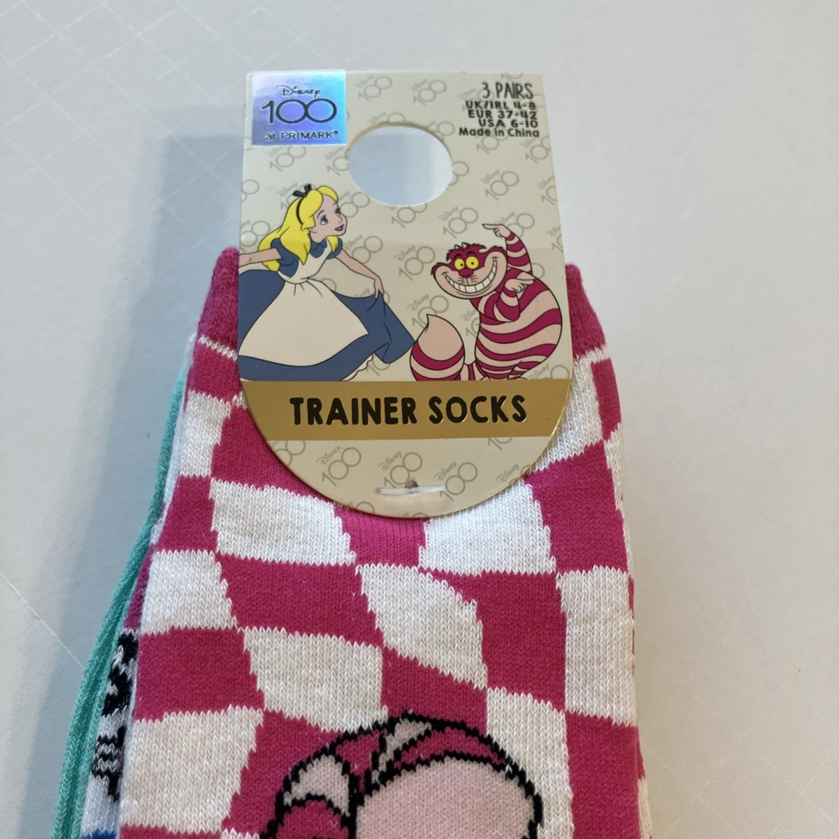 Primark Alicia en el País de las Maravillas Conjunto Calcetines EE. UU. 6-10 Cheshire Gato Ostras Disney Nuevo