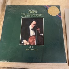 Yo-Yo Ma Cello Suites nos. 1&2 Bach Unaccompanied Vol. 1 LP IM39345 cbs 1983 w/i