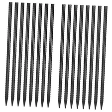 16 Inches Rebar Stakes(16pcs) Heavy Duty Straight Metal Ground Anchors with 