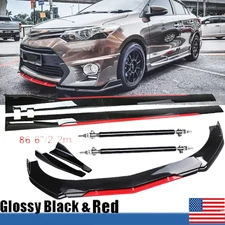 For Toyota Avalon XLE XSE Front Bumper Lip Splitter Spoiler Glossy Black Red