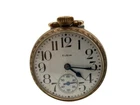 Elgin Vintage Pocket Watch 17 Jewels Gold-Toned Case For Parts Or Repair